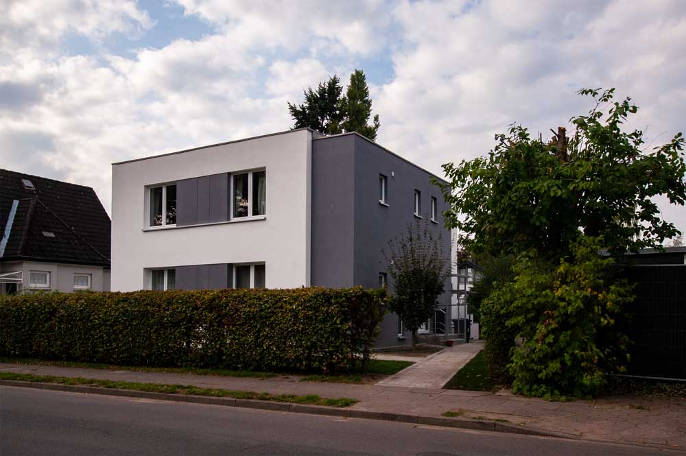 Flachdachhaus Stil Bauhaus in Hamburg Bahrenfeld